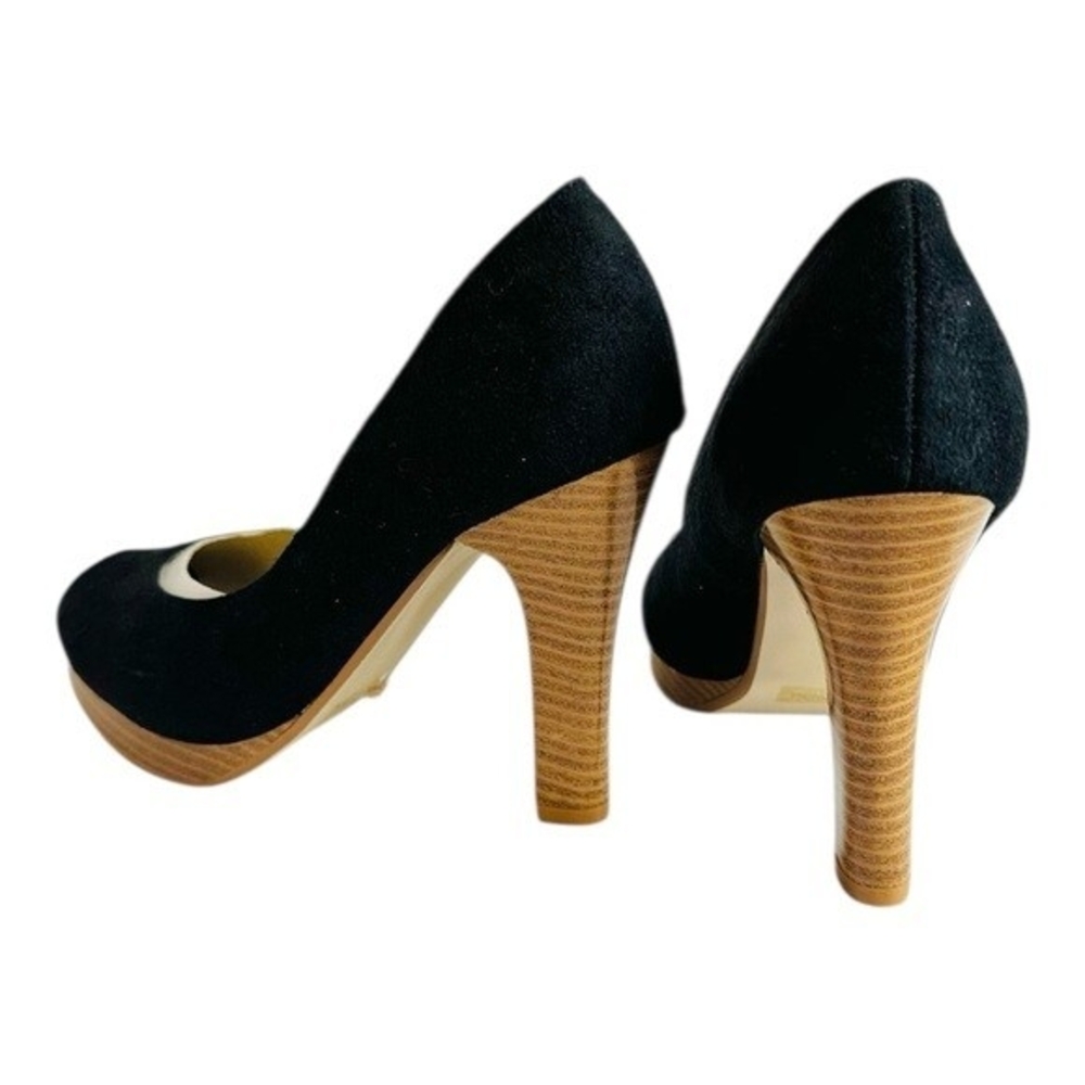 Spot On Athena Black Peep Toe Heels Womens High Heel Sandals 4" Stiletto Size 36 - Picture 7 of 10